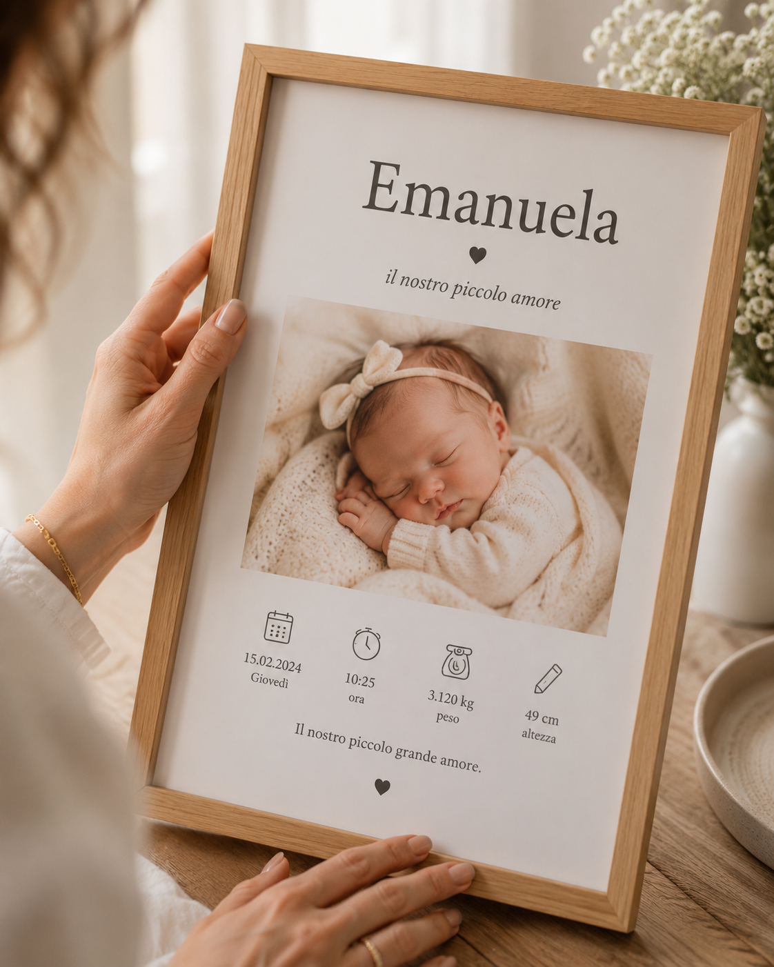 MiniFoto - Quadro nascita personalizzato