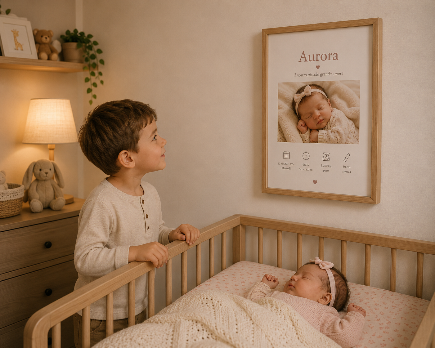 MiniFoto - Quadro nascita personalizzato
